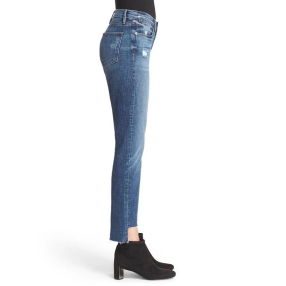 Frame Le High Straight in Carroll Wash - Picture 11 of 16